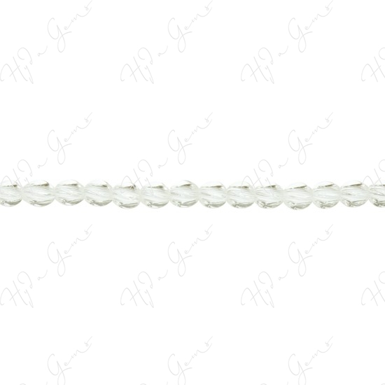 Crystal 4-Face Oval Beads