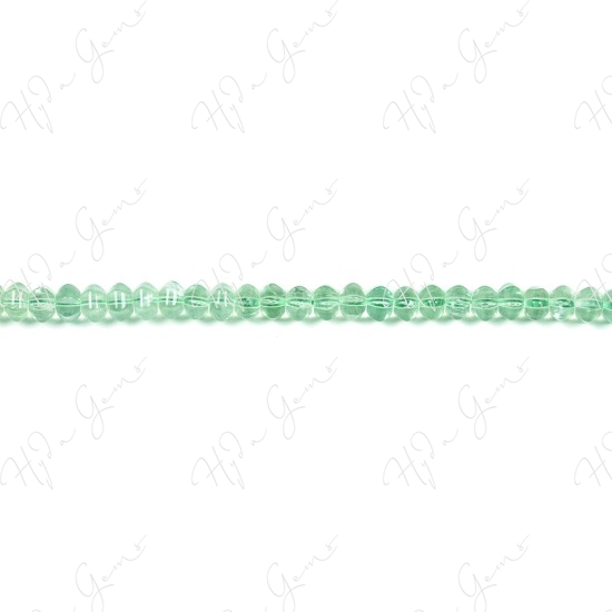 Green Fluorite 6-Face Lattern Beads