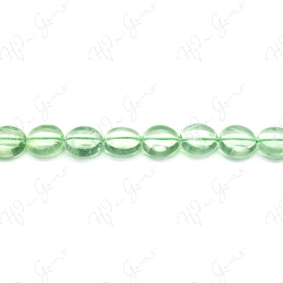 Green Fluorite Coin Beads