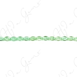 Green Fluorite Flat Oval Beads