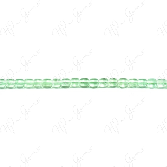 Green Fluorite Flat Square Beads