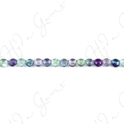 Rainbow Fluorite Coin Beads