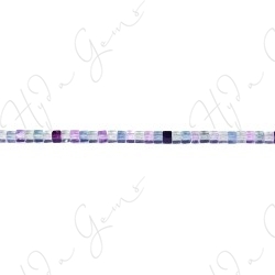 Rainbow Fluorite Cube Beads