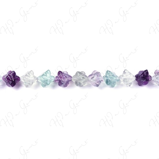 Rainbow Fluorite Cube Beads