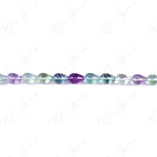 Rainbow Fluorite Drop Beads