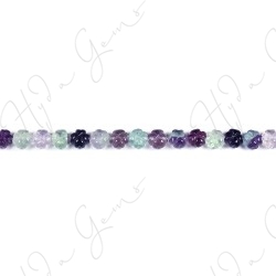 Rainbow Fluorite Clover Flower Beads