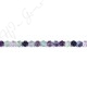 Rainbow Fluorite Clover Flower Beads