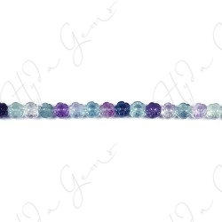 Rainbow Fluorite Plum Flower Beads