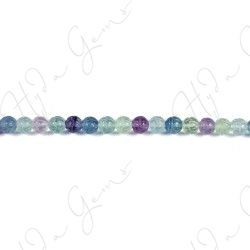 Rainbow Fluorite Lotus Beads