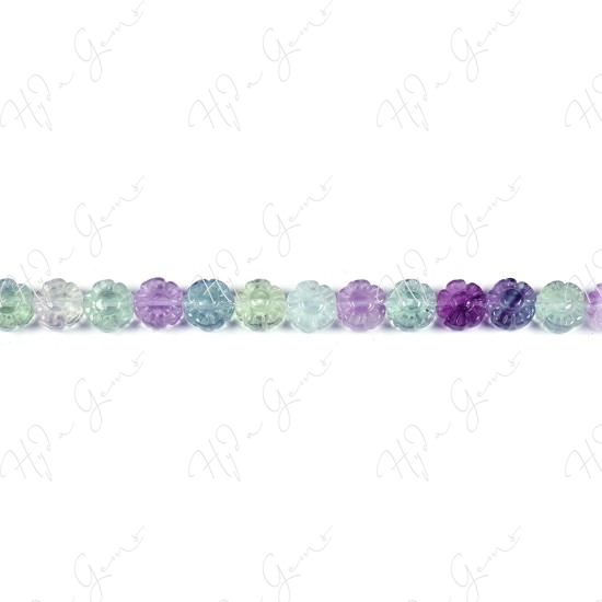 Rainbow Fluorite Plum Flower Beads