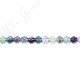 Rainbow Fluorite Clover Flower Beads