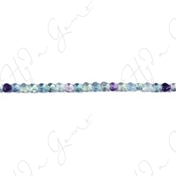 Rainbow Fluorite Heart Beads