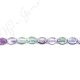 Rainbow Fluorite Flat Oval Beads