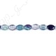 Rainbow Fluorite Flat Oval Beads