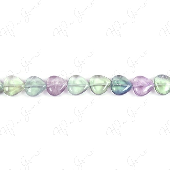 Rainbow Fluorite Pear Beads