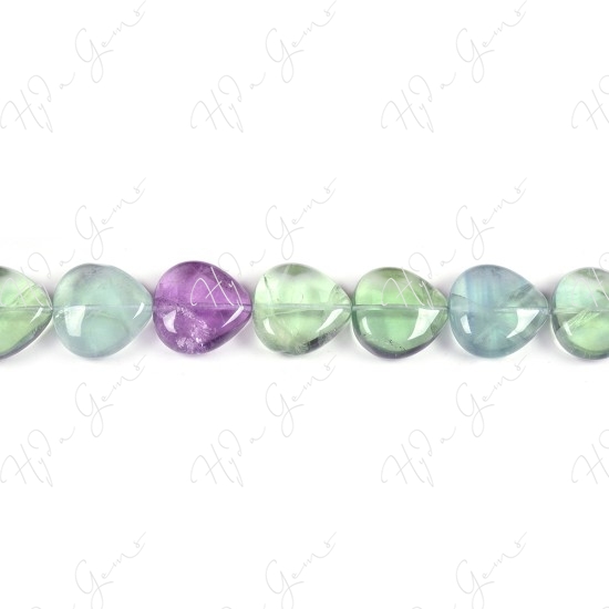 Rainbow Fluorite Pear Beads