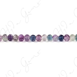 Rainbow Fluorite Pumpkin Beads