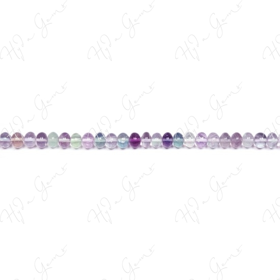 Rainbow Fluorite Roundel Beads