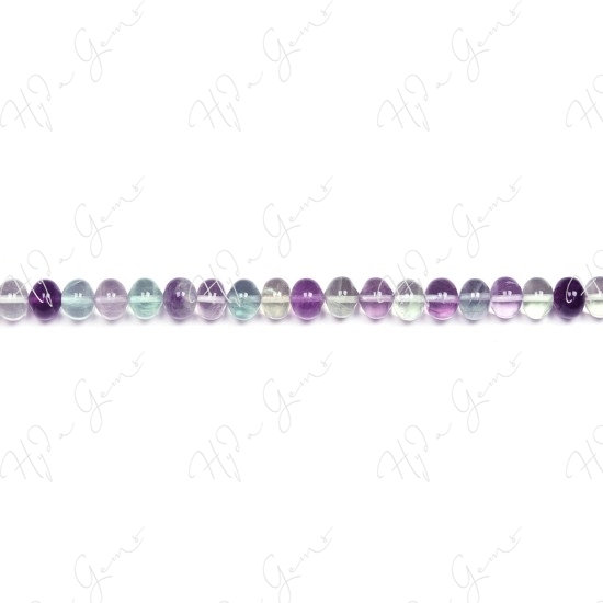 Rainbow Fluorite Roundel Beads