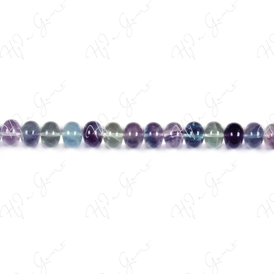 Rainbow Fluorite Roundel Beads