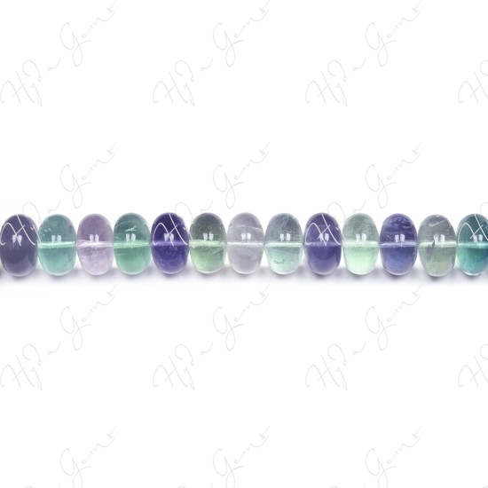 Rainbow Fluorite Roundel Beads