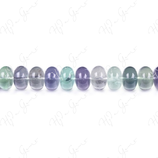 Rainbow Fluorite Roundel Beads