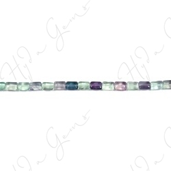 Rainbow Fluorite Flat Rectangle Beads