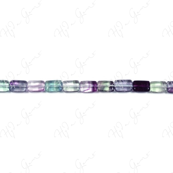 Rainbow Fluorite Flat Rectangle Beads