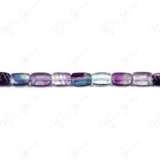 Rainbow Fluorite Flat Rectangle Beads