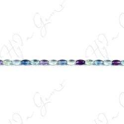 Rainbow Fluorite Rice Beads