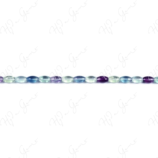 Rainbow Fluorite Rice Beads