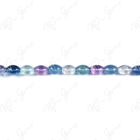 Rainbow Fluorite Rice Beads