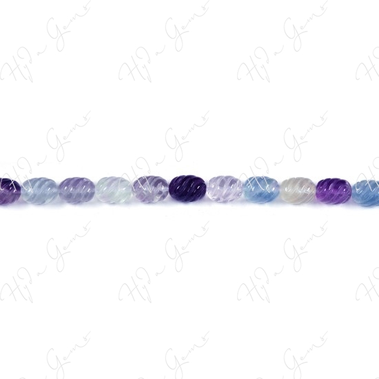 Rainbow Fluorite Rice Beads