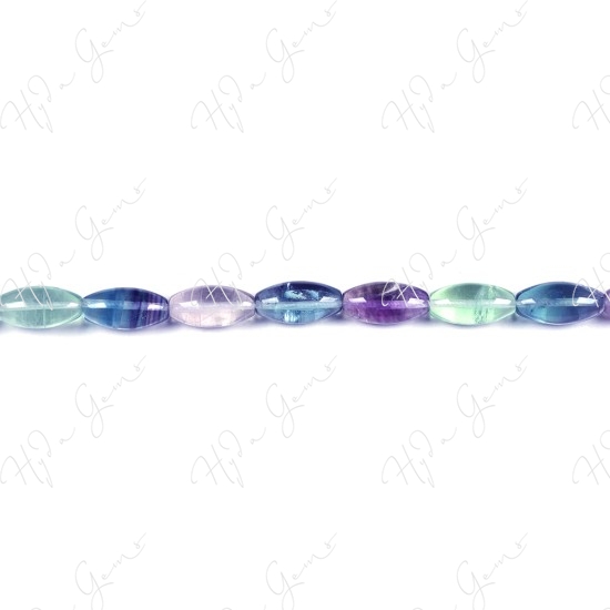 Rainbow Fluorite Rice Beads