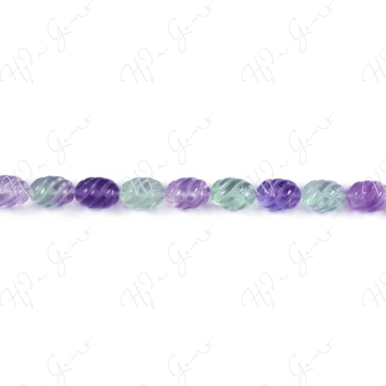 Rainbow Fluorite Rice Beads