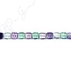 Rainbow Fluorite Flat Square Beads