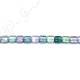 Rainbow Fluorite Flat Square Beads