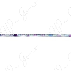 Rainbow Fluorite Tube Beads