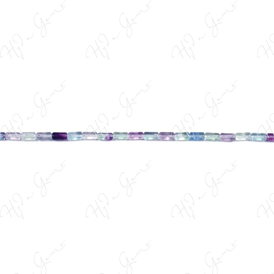 Rainbow Fluorite Tube Beads