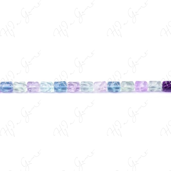 Rainbow Fluorite Tube Beads