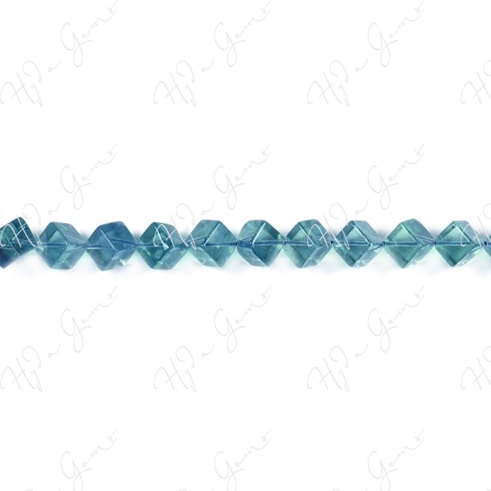 Blue Fluorite Cube Beads