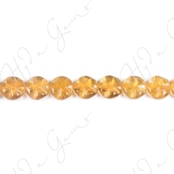 Yellow Fluorite Coin Beads