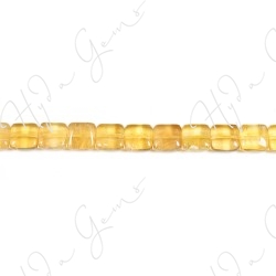 Yellow Fluorite Flat Square Beads