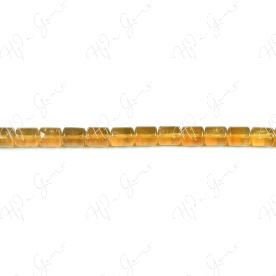 Yellow Fluorite Tube Beads