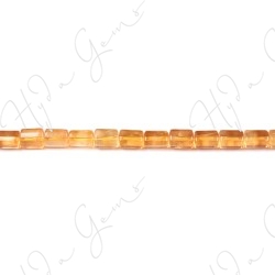 Yellow Fluorite Oval Tube Beads