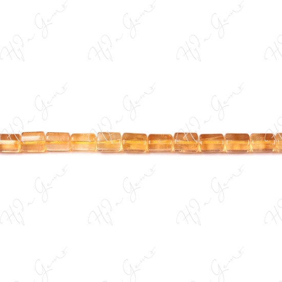 Yellow Fluorite Oval Tube Beads