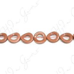 Gold Sand Stone Coin Beads