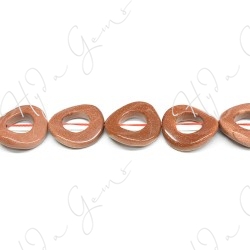 Gold Sand Stone Coin Beads