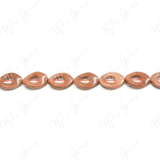 Gold Sand Stone Pear Beads