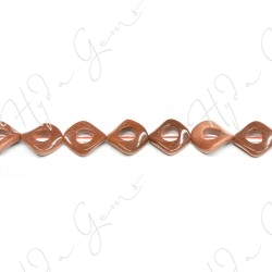 Gold Sand Stone Rhombus Beads